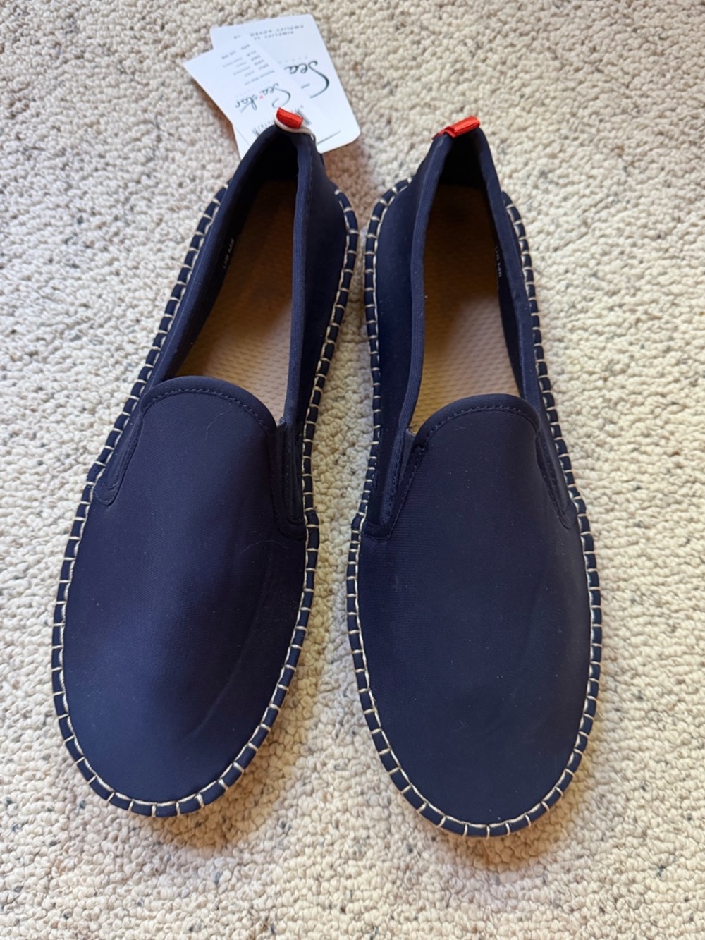 NWT Sea Star Beachware Mariner Men's Slip-On Espadrilles - Navy Sz 8